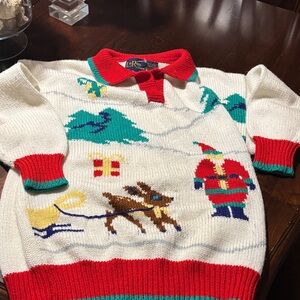 Festive vintage Holiday sweater LeRoy Knitwear